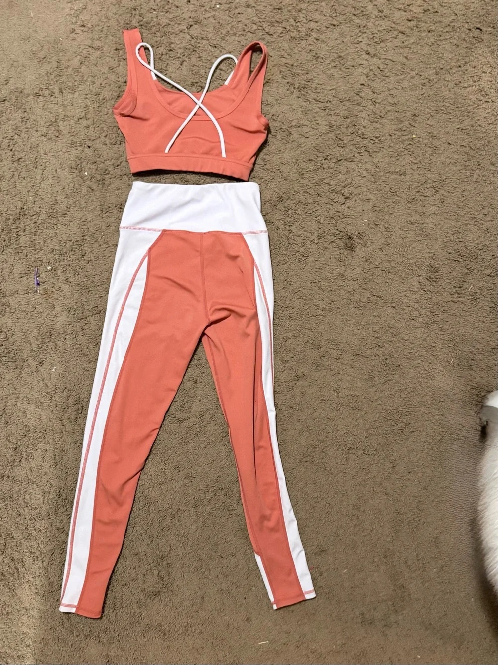 NWOT set of 3 Leggings with 2 matching sports bras